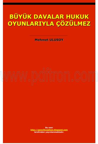 Cover of Mehmet Ulusoy - Buyuk Davalar.pdf