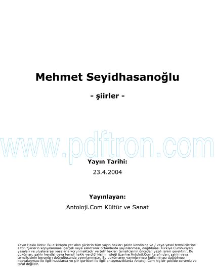 Cover of Mehmet Seyidhasanoglu - Şiirleri.pdf