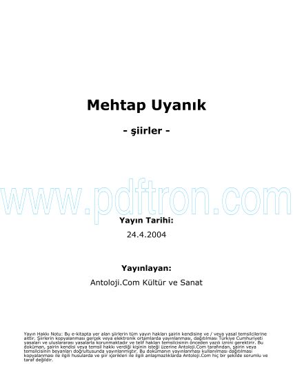 Cover of Mehtap Uyanik - Şiirleri.pdf