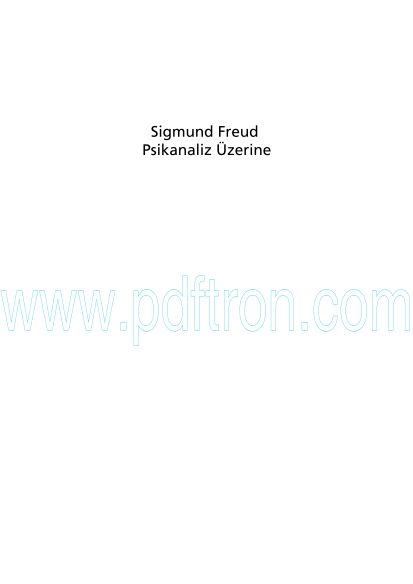 Cover of Sigmund Freud - Psikanaliz Uzerine.pdf