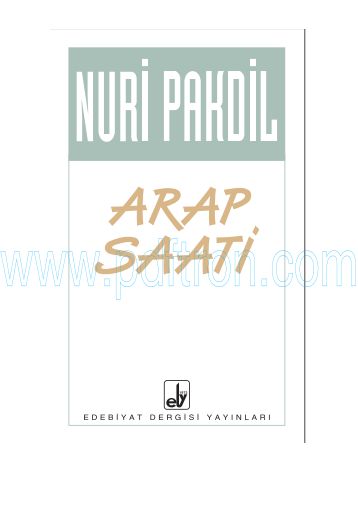 Cover of Nuri Pakdil - Arap Saati.pdf