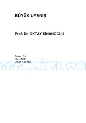 Cover of Oktay Sinanoğlu - Büyük Uyanış.pdf