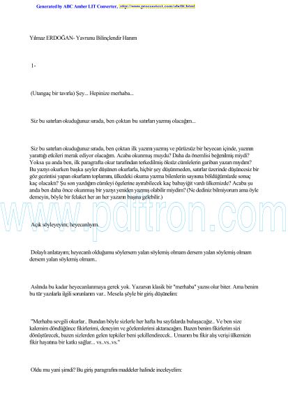 Cover of Yılmaz Erdoğan - Yavrunu Bilinçlendir Hanım.pdf