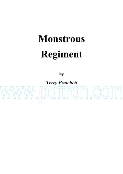 Cover of Terry Pratchett - Monstrous Regiment V1.0.pdf