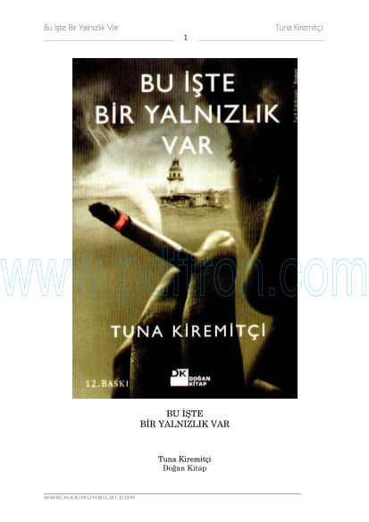 Cover of Tuna Kiremitçi - Bu İşte Bir Yalnızlık Var.pdf