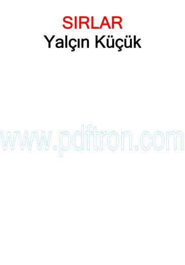 Cover of Yalçın Küçük - Sirlar.pdf