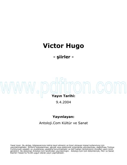 Cover of Victor Hugo - Şiirler.pdf