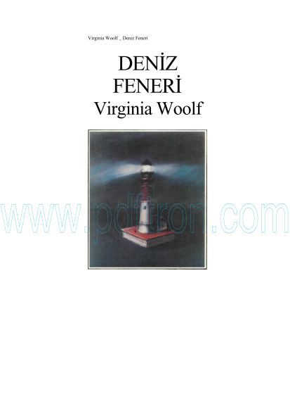 Cover of Virginia Woolf - Deniz Feneri.pdf