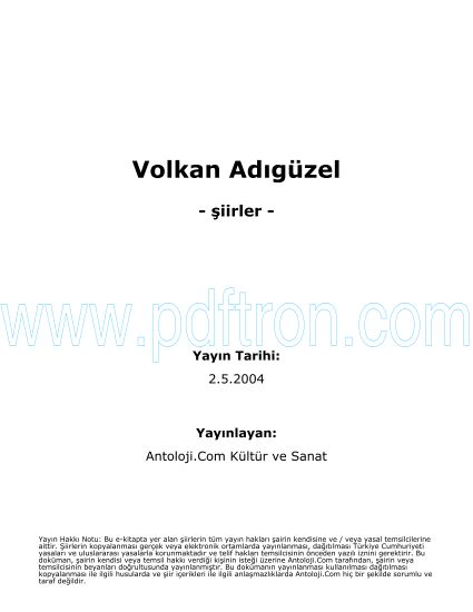 Cover of Volkan Adigüzel Şiirleri.pdf