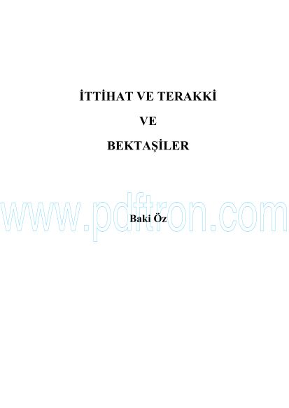 Cover of Baki Oz - Ittihat Ve Terakki Ve Bektasilik.pdf