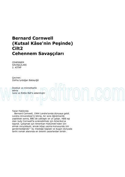 Cover of Bernard Cornwell - 2 Cehennem Savascilari.pdf