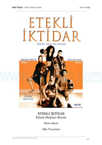 Cover of Sinan Akyuz - Etekli Iktidar - Erkek Haklari Kitabı .pdf