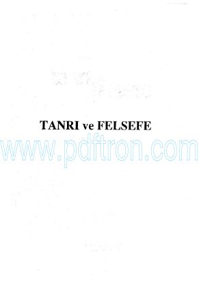 Cover of Etienne Gilson - Tanri Ve Felsefe.pdf