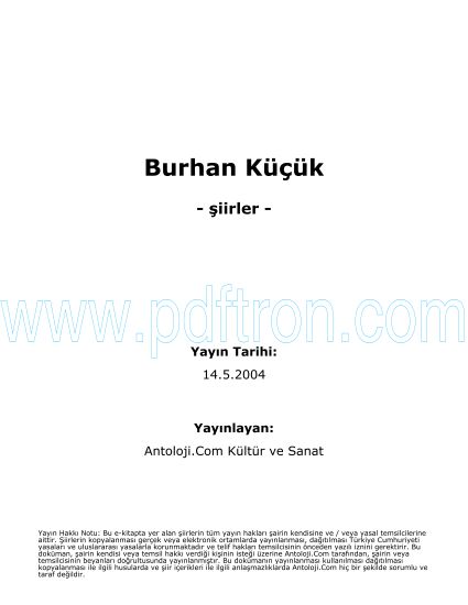 Cover of Burhan Kücük - Şiirleri.pdf