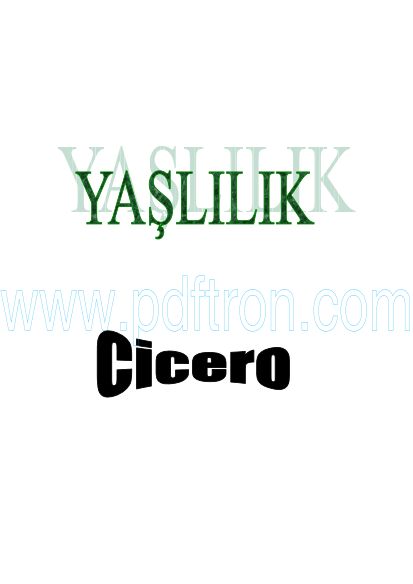 Cover of Cicero - Yaşlılık.pdf