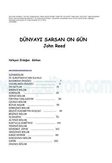 Cover of John Reed - Dünyayi Sarsan On Gün.pdf