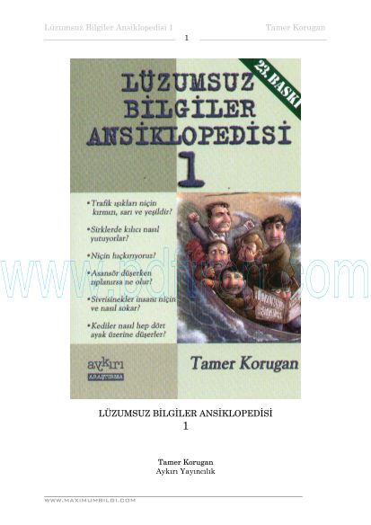 Cover of Luzumsuz Bilgiler Ansiklopedisi 1.pdf