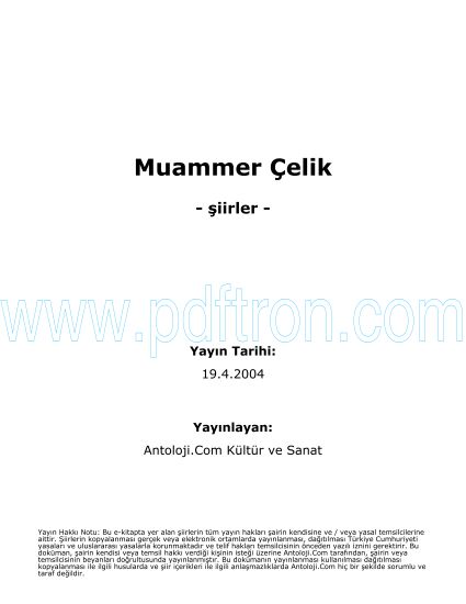 Cover of Muammer Celik - Şiirleri.pdf