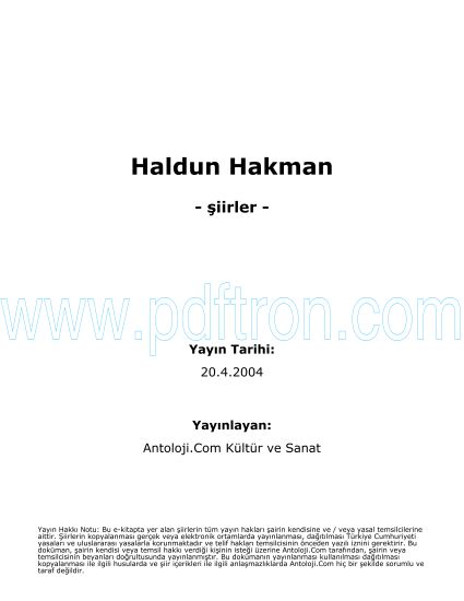 Cover of Haldun Akman - Şiirleri.pdf