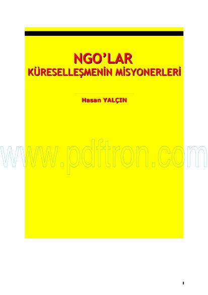 Cover of Hasan Yalçın - Kuresellesmenin Misyonerleri.pdf