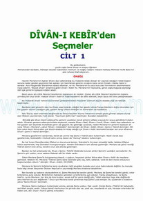 Cover of Mevlana - Divani Kebirden Secmeler Cilt 1.pdf