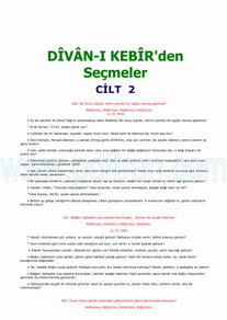 Cover of Mevlana - Divani Kebirden Secmeler Cilt 2.pdf