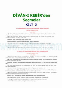 Cover of Mevlana - Divani Kebirden Secmeler Cilt 3.pdf