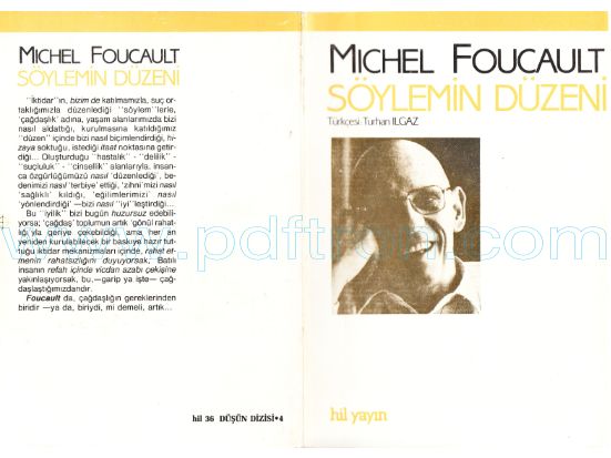 Cover of Michel Foucault -Söylemin Düzeni.pdf