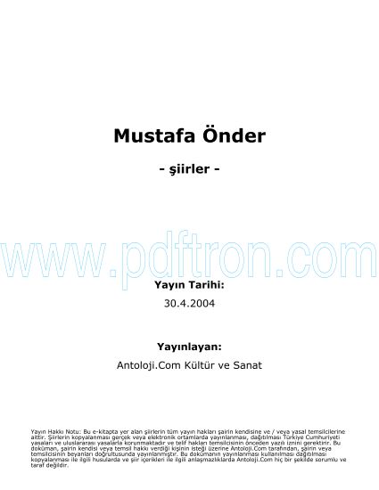 Cover of Mustafa Önder - Şiirleri.pdf