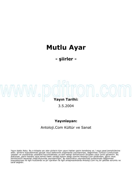 Cover of Mutlu Ayar - Şiirleri.pdf