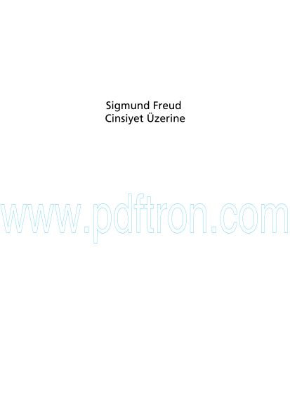 Cover of Sigmund Freud - Cinsiyet Uzerine.pdf