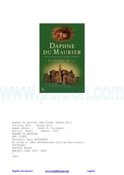 Cover of Daphne Du Maurier - Dag Cicegi.pdf