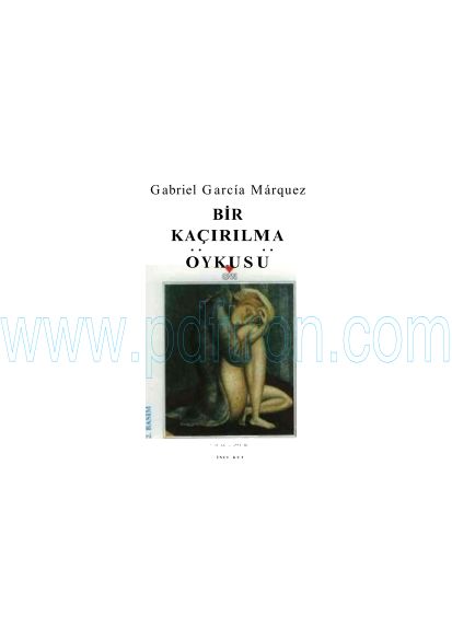 Cover of Gabriel Garcia Marquez - Bir Kacirilma Oykusu.pdf