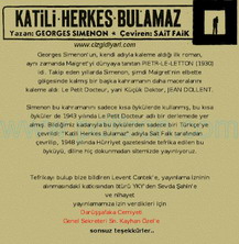 Cover of Georges Simenon - Katili Herkes Bulamaz.pdf