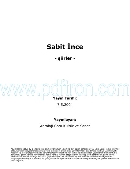 Cover of Sabit İnce Şiirleri.pdf