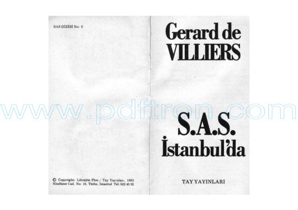 Cover of Gerard De Williers - 05 Sas Istanbulda.pdf