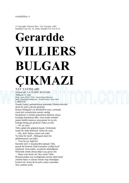 Cover of Gerard De Williers - 09 Bulgar Cikmazi.pdf