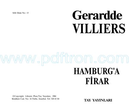 Cover of Gerard De Williers - 15 Hamburg'a Firar.pdf