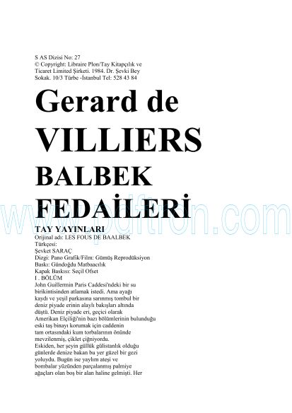 Cover of Gerard De Williers - 27 Balbek.pdf