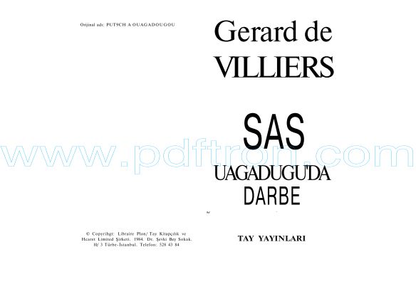 Cover of Gerard De Williers - 35 Uagadugu'da Darbe.pdf