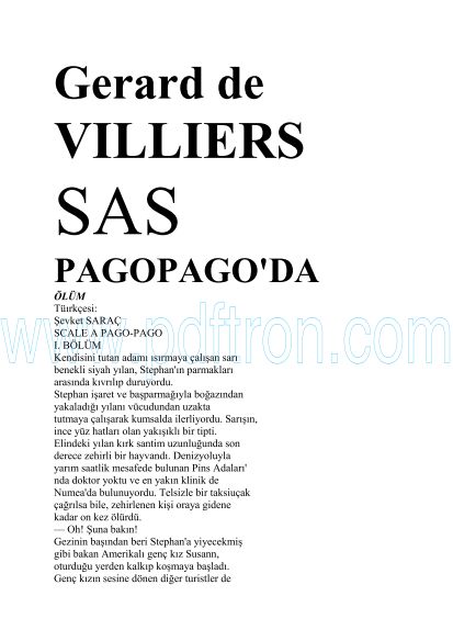 Cover of Gerard De Williers - 39 Pagopago'da Olum.pdf