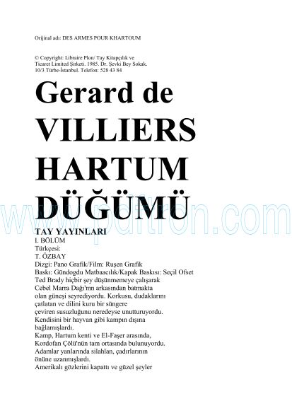 Cover of Gerard De Williers - 41 Hartum Dugumu.pdf