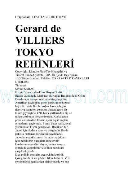 Cover of Gerard De Williers - 43 Tokyo Rehineleri.pdf