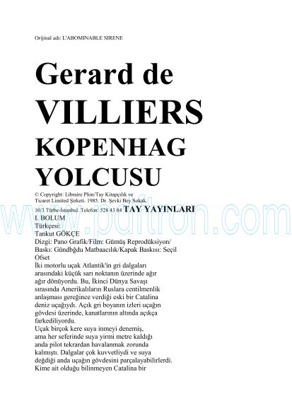 Cover of Gerard De Williers - 52 Kopenhag Yolcusu.pdf