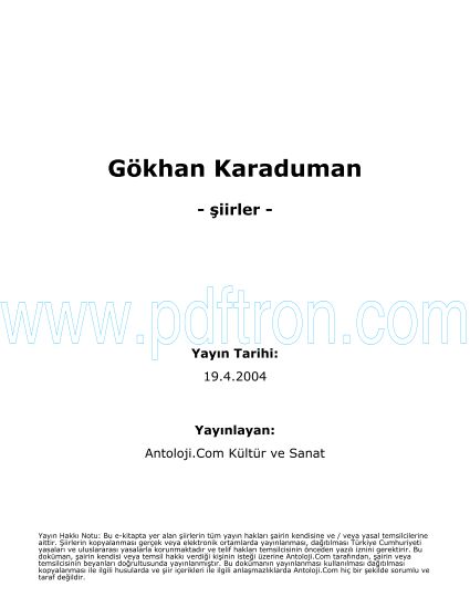 Cover of Gökhan Karaduman - Şiirleri.pdf