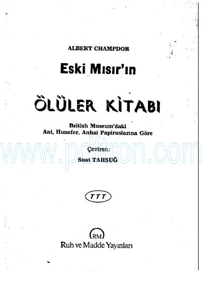 Cover of Albert Champdor - Oluler Kitabı.pdf