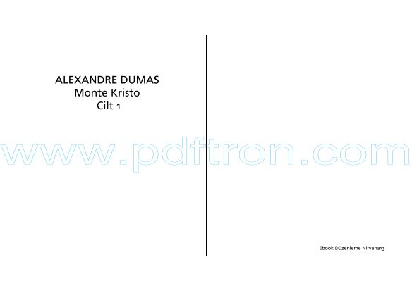 Cover of Alexandre Dumas - Monte Kristo Cilt I.pdf