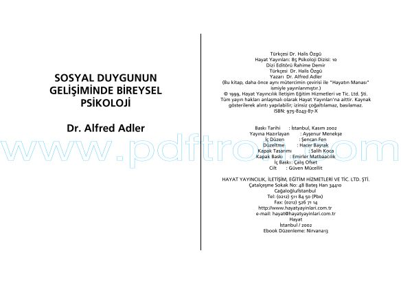 Cover of Alfred Adler - Bireysel Psikoloji.pdf