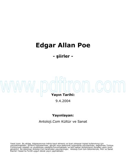 Cover of Edgar Allan Poe Şiirleri.pdf