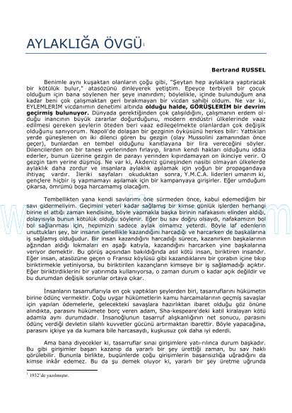 Cover of Bertrand-Russel - Aylaklığa-Ovgü.pdf